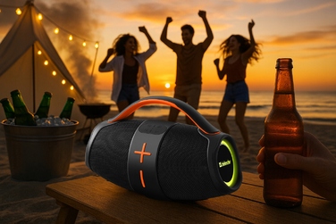 Bluetooth-колонка Defender BEATBOX 24, 25 Вт, MP3, AUX, SD, USB, TWS, LED, чорна