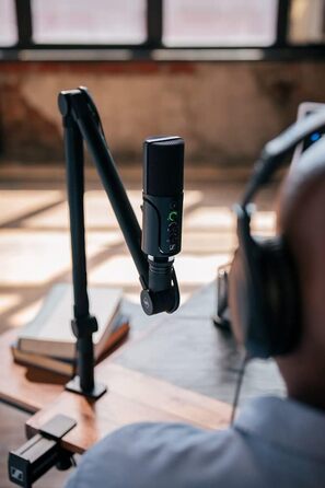 Мікрофон Sennheiser Profile USB з конденсаторною капсулою | Підтримка Plug & Play, ідеальний для подкастів та стрімінгу | Комплектація: настільний штатив та кабель USB-C 1.2м | Чорний (700065)