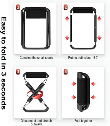 Складаний туристичний стільчик для кемпінгу та відпочинку на природі. Зручний, портативний, з сумкою для зберігання. Ідеально для пляжу, саду, балкону та подорожей. Розмір: великий (X-Large)