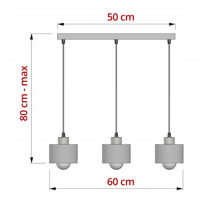 Підвісна лампа Luxolar 485, 3 цоколі E27