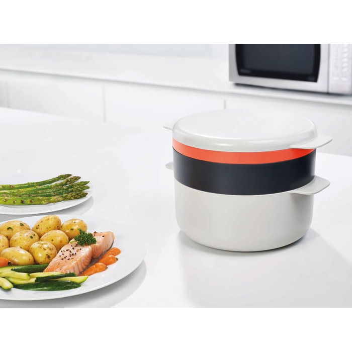 Набір посуду для мікрохвильової печі Joseph Joseph M-Cuisine, 4 предмети, стійкий до нагрівання, оранжевий, штабельований