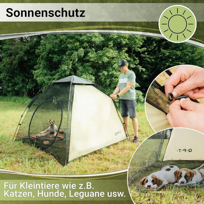 Клітка-забіг для цуценят та котів Outdoor, клітка-забіг XXL для собак та котів, розбірний захист від сонця, Pop-up система