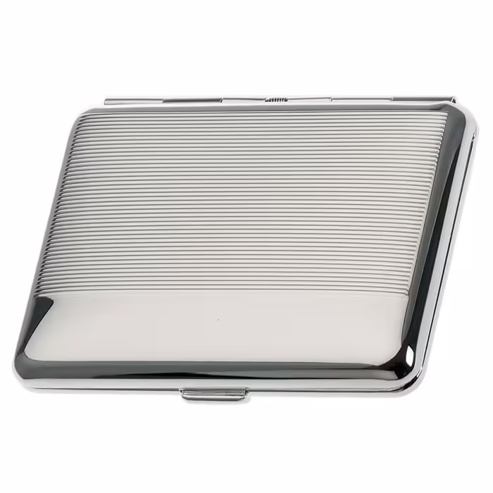 SILBERKANNE Cigarette Case, double-sided, Hamburg, 6.5x9.5 cm, Silver Plated, silver-plated, premium finish