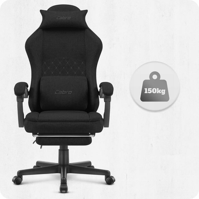 Ігрове крісло Cabro C503, чорна тканина