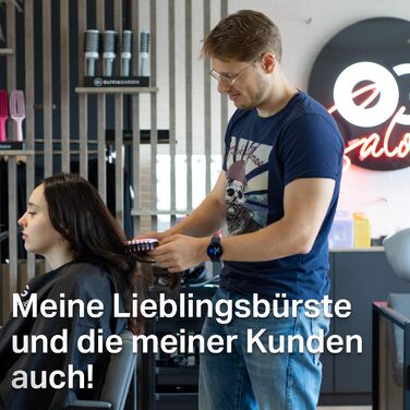 Щітка для волосся Olivia Garden Care Iconic з щетиною кабана та нейлону - для блиску та гладкого укладання (Пастельно-рожевий, Large)