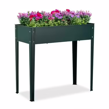 Relaxdays Green Raised Garden Bed made of Metal