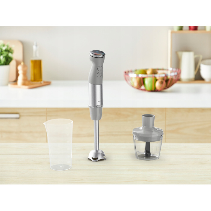 Погружний блендер Tefal HB672B30, 1000 Вт, сріблястий/сірий