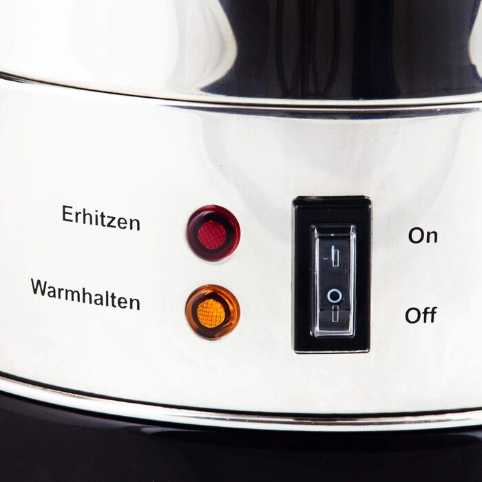 Grafner XL Stainless Steel Glühwein Cooker - 8.8 Liters - 1500 Watts with Tap, Thermostat and Overheat Protection Hot Beverage Dispenser