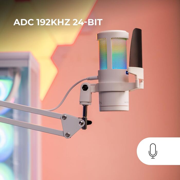 Мікрофон Mars Gaming MMIC-XT: Професійний студійний мікрофон з високою чіткістю звуку, Kugelarm, антишоковий кріплення, поп-фільтр, чорний