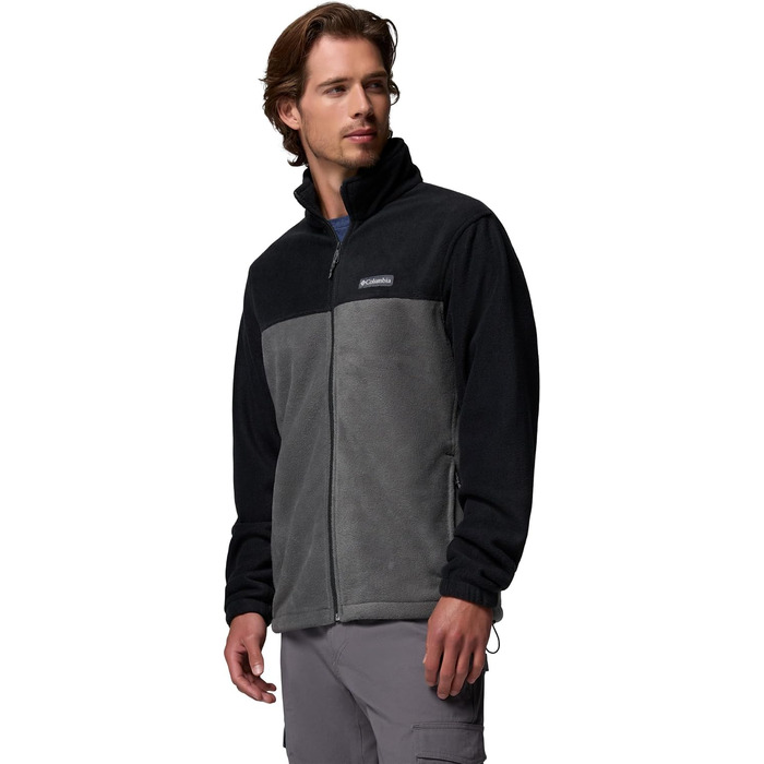 Чоловіча флісова куртка Columbia Steens Mountain Full Zip 2.0 на блискавці, чорна/сіра, розмір M