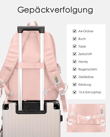 Шкільний рюкзак для підлітків: водонепроникний, великий, рожевий. Підходить для дівчат та хлопців, для школи, подорожей та повсякденного використання.