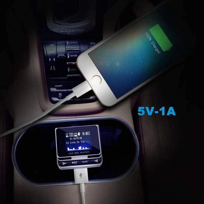 FM-трансмітер LEIDIMUS Bluetooth для авто, бездротова гарнітура, MP3-плеєр, USB-зарядка, з пультом дистанційного керування