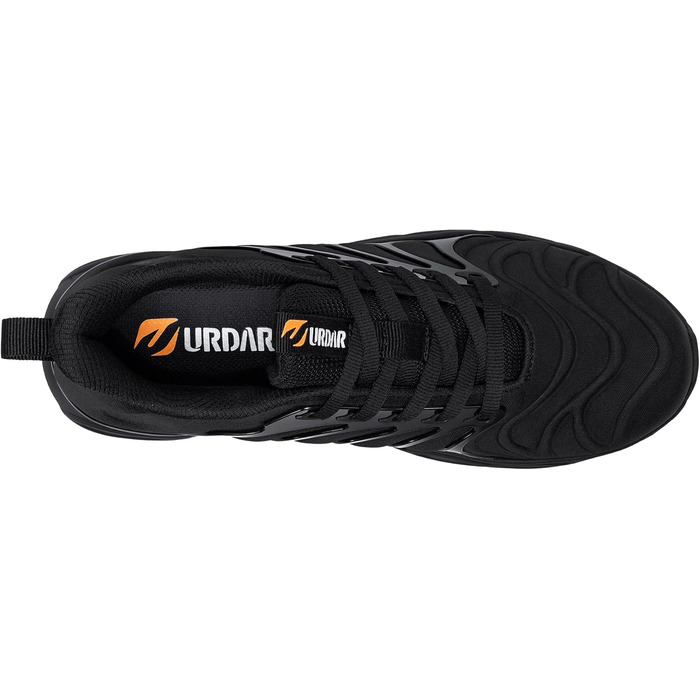 Черевики безпеки LARNMERN для чоловіків: зручні робочі черевики з металевим носком, дихаючі, легкі, антипрокольні, модні. Розміри 36-50 EU (44.5 EU, чорний)