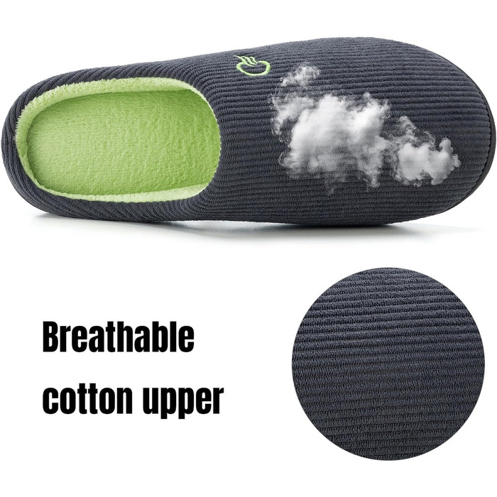 Тапочки домашні Mishansha для чоловіків та жінок, зимові, з memory foam, розмір 36-47, комфортні, сірі та темно-сині