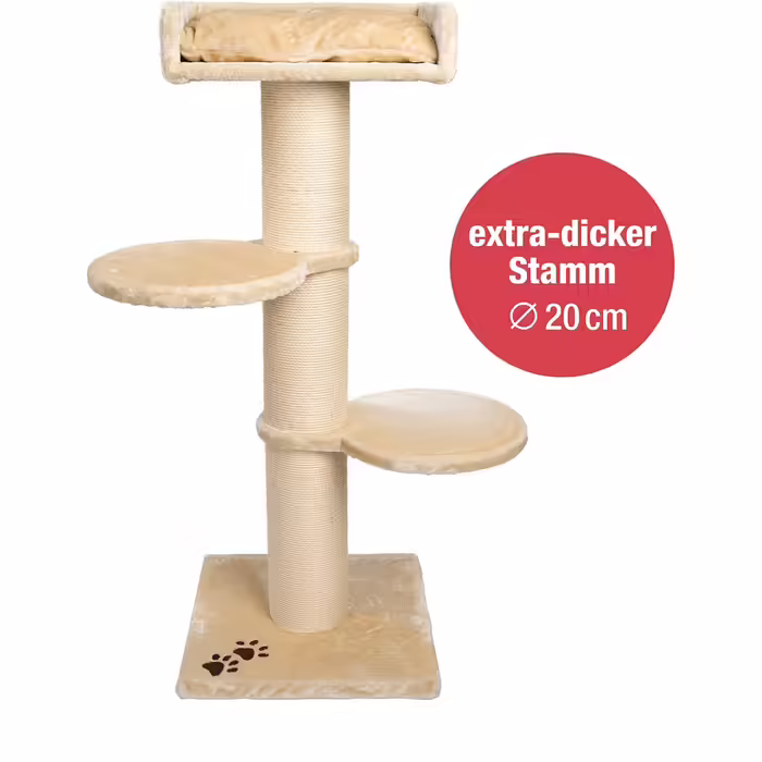 JAMAXX Premium 155cm XXL Cat Tree for Large, Heavy Cats - 20cm Extra-Strong Post, 4cm Strong Base Plate, Extra-Thick Plush Cushion, Cat Climbing Tree Beige
