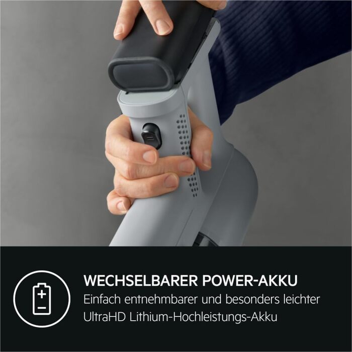 AEG ULTIMATE 7000 ÖKO AP71UB14AM акумуляторний пилосос, надпотужний, ультралегкий 2,2 кг, 70% перероблених матеріалів, до 40 хв роботи, 120 м², 5-ступенева фільтрація, для всіх підлог, автоматичний, матовий чорний