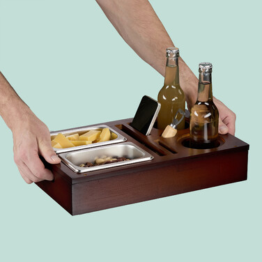 Relaxdays Couchbar with Snack Bowls