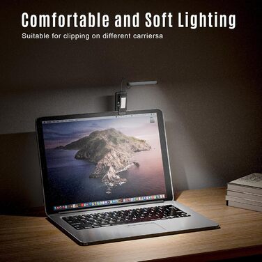 Ліхтар для читання LQWELL на шию, LED лампа для книги, 3 кольори/яскравість, гнучкий, акумуляторний, для читання, рукоділля (чорний, прямокутна - 3 шт)