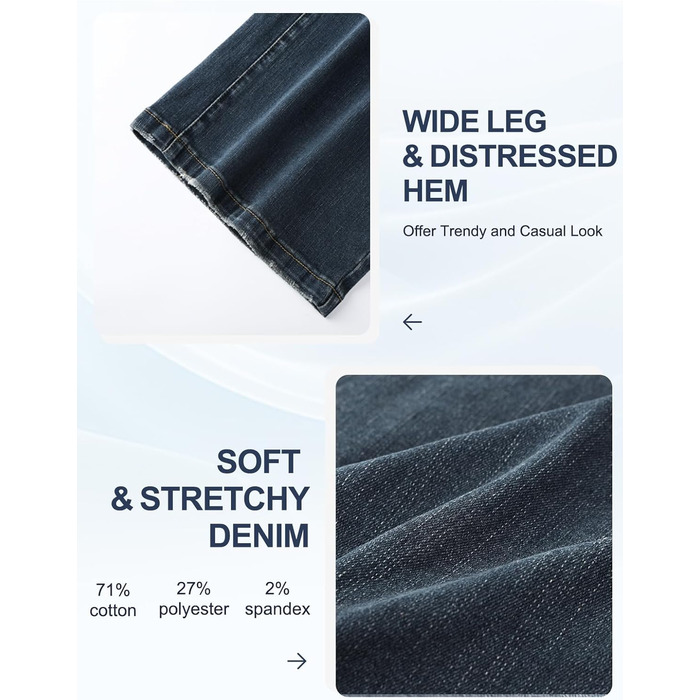 Джинси жіночі Daen Baggy, висока талія, еластичні, укорочені прямі, 7/8, колір індиго (XL)