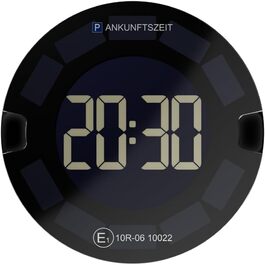 OOONO P-DISC 3 — електронний паркувальний годинник на сонячній батареї з офіційним дозволом для авто, автоматична цифрова паркувальна карта, до 5 років роботи без заміни батареї