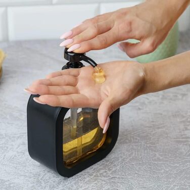 Набір дозаторів для мила та гелю для душу, 500 мл, чорний (2 шт.) - для кухні та ванної кімнати