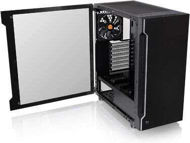 Корпус для ПК Thermaltake H200 TG RGB ATX з RGB підсвічуванням, скляна бічна панель, чорний | 120мм вентилятор в комплекті