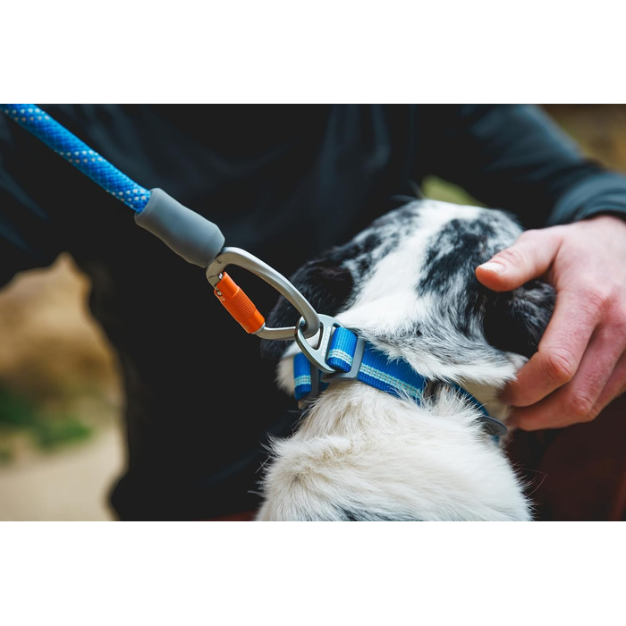 RUFFWEAR Knot-a-Leash, reflective rope dog leash with carabiner clip, length: 1.5 m, strength: 7 mm, Obsidian Black