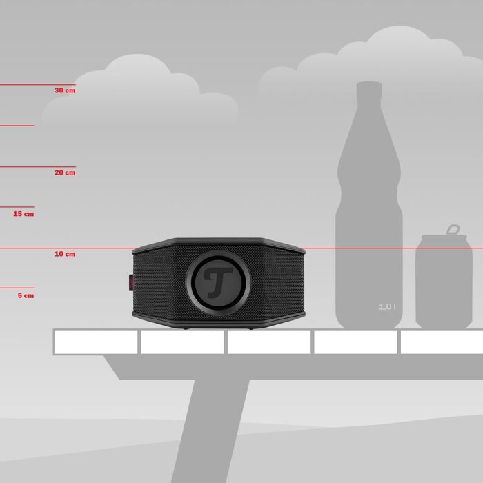 Портативна Bluetooth-колонка Teufel ROCKSTER GO 2 для вулиці, сіро-чорна