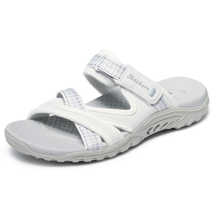 Сандалі Skechers Reggae Damen - білі слайдери 39 EU для жінок, Opulenter Garten