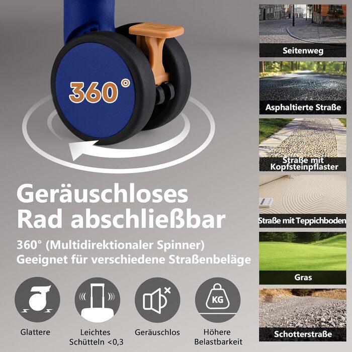 Чемодан Joyway ABS з жорсткою обшивкою, розширюваний, набір валіз з TSA замком та 4 колесами. Включає сумку та косметичку. Колір: зелений (блакитний). Набір валіз 3шт