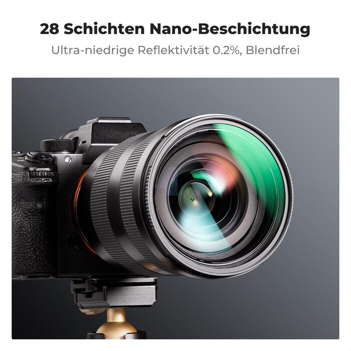 Набір фільтрів K&F Concept Nano X-Serie 82mm: поляризаційний (CPL), UV, кришки об'єктивів, чохол