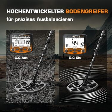 Металодетектор DR.ÖTEK Profi Set: прецизійний, з вирівнюванням ґрунту, 5 режимів, водовідштовхувальна котушка 12