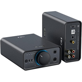 FiiO K7 - Портативний Hi-Fi ЦАП та підсилювач навушників з балансним виходом, AK4493S, XMOS XU208, USB/оптичний/коаксіальний вхід, 6.35 мм/4.4 мм вихід, чорний