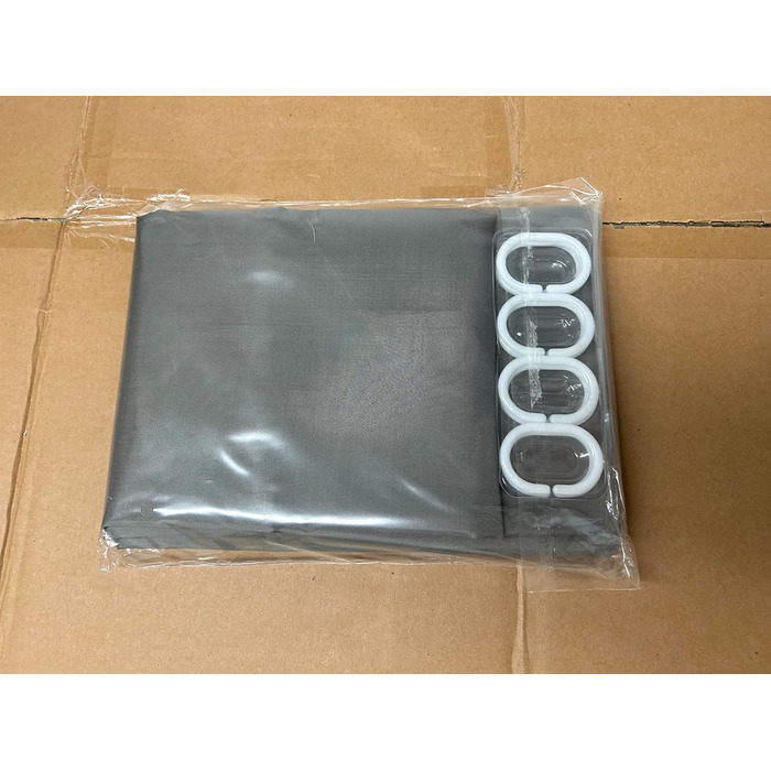 Шторка для душу DUFU, водонепроникна, миється | Швидковисихаюча тканина з поліестеру з 12 гачками | Напівпрозора захисна шторка для ванни (180x200 см, Темно-сірий) (Чорний 180x200 см)