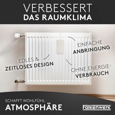 Керамічні зволожувачі повітря для радіаторів опалення [3 шт.] - Універсальні зволожувачі для радіаторів з гнучким гачком - Екологічні зволожувачі опалення [підходять для всіх опалювальних приладів] Білі