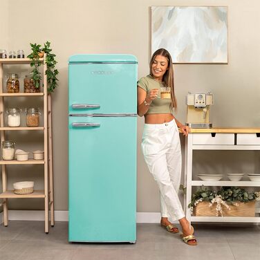 Холодильник Cecotec Bolero CoolMarket 2D Origin 86 Green - Ретро, 86 л, E, висота 89.3 см, ширина 48.7 см