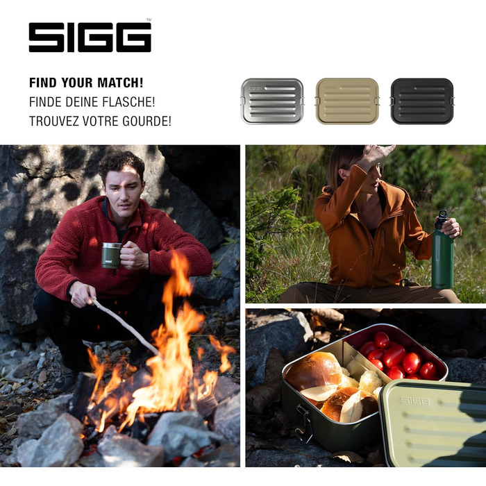 SIGG Gemstone Lunchbox, leak-proof lunchbox for office, school and outdoor use, food container made of high-quality 18/8 stainless steel for on the go