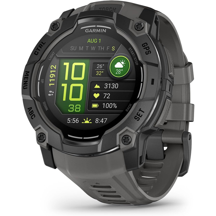Розумний годинник Garmin Instinct 3 50mm AMOLED – GPS, Multisport, Health Coach, Чорний