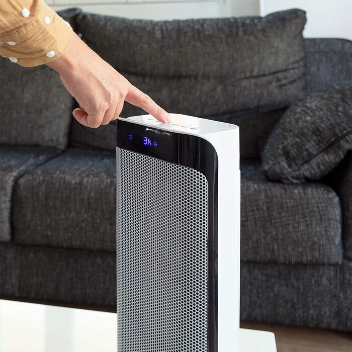 Електричний обігрівач Cecotec ReadyWarm 6250 Ceramic Sky Style: 2000 Вт, 3 режими, термостат, осциляція, захист від перекидання та перегріву, для площі до 25 м²
