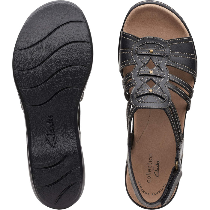 Сндалі Clarks Leisa Janna жіночі шкіряні чорні 40.5 EU