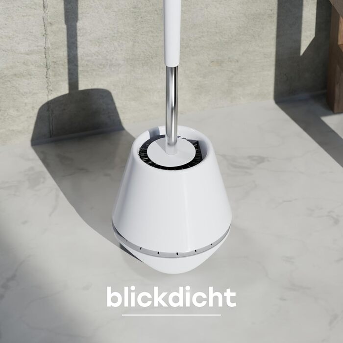 SAVEGA® Оригінальна силіконова щітка для унітазу - набір з тримачем - антибактеріальна, сіра, кругла