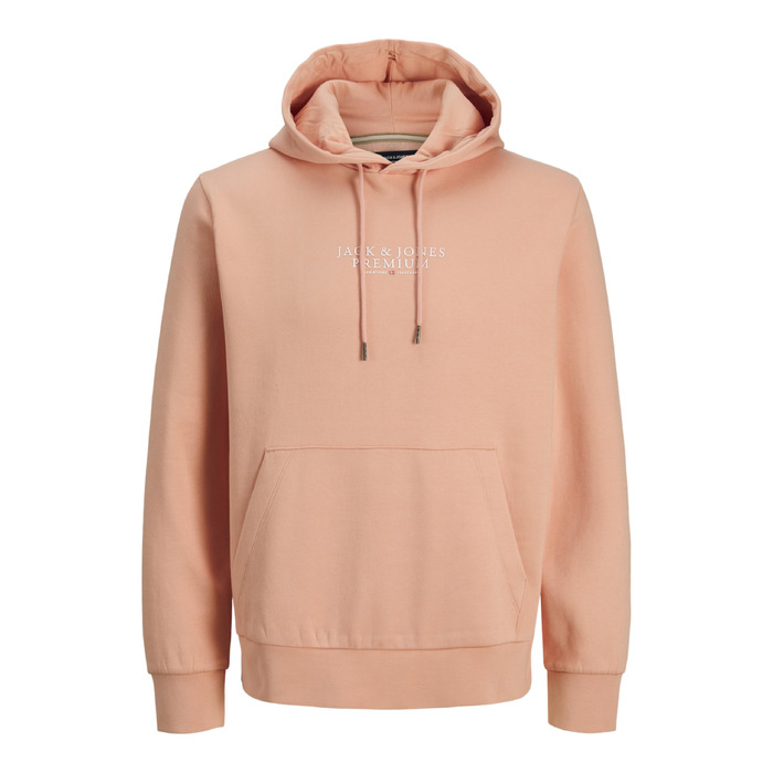 Чоловічий худі з капюшоном JACK & JONES з логотипом, колір Coral Pink, розмір L