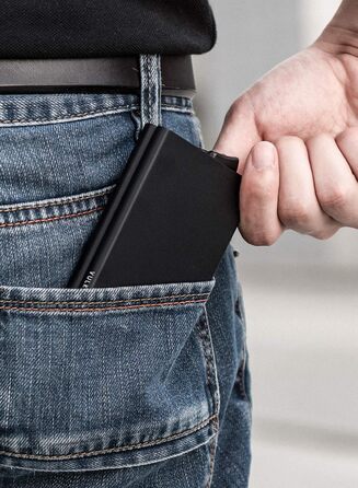 Металеве картхолдер VULKIT з RFID NFC захистом для чоловіків, зелений. Містить 10 карт.