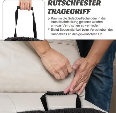 М'яке ліжко для собак Costway, захист дивану, подушка для собак, зручне плюшеве ліжко для маленьких, середніх та великих собак і котів, 112 x 101 x 18 см, сіро-білий колір