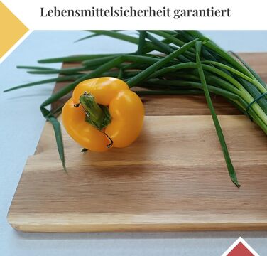 Durable acacia cutting board, 25 x 29 cm | High-quality & hygienic | Large kitchen board made of sustainable acacia wood | Discover oiled wooden cutting boards for kitchen & catering