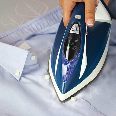 Polti Vaporella Express VE30.10, high-performance steam ironing station with up to 8 bar pump, ECO function, with One Temperature Technology and digital settings, blue/white Bianco E Blu