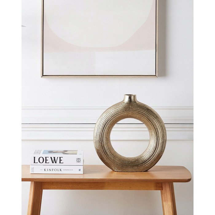 Декоративна ваза COMAL Metal, 40 см, золотиста