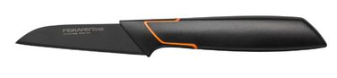 Ніж для чищення овочів Fiskars Design Edge 8 см, березове дерево, чорний 1003099