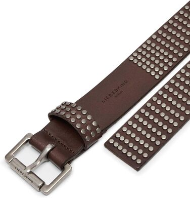 Ремінь жіночий шкіряний Liebeskind 38 мм Cognac з заклепками, 105 см