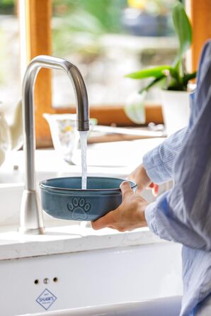 Миска для собак Mason Cash Reactive Paw, 18 см, 950 мл, для середніх та великих собак, кераміка, безпечна для миття в посудомийній машині та заморожування